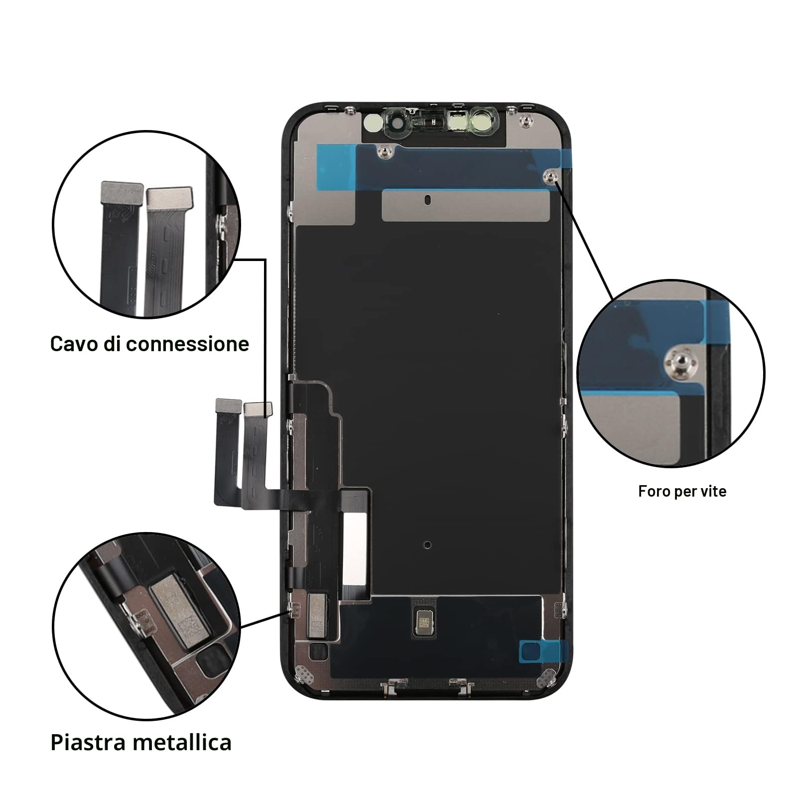 LL TRADER Display per iPhone 11 LCD 6,1'' FHD Sostituzione schermo 3D Touch Digitizer Assembly e Kit di Riparazione (per i modelli A2111, A2223, A2221) (True Tone programmabile)