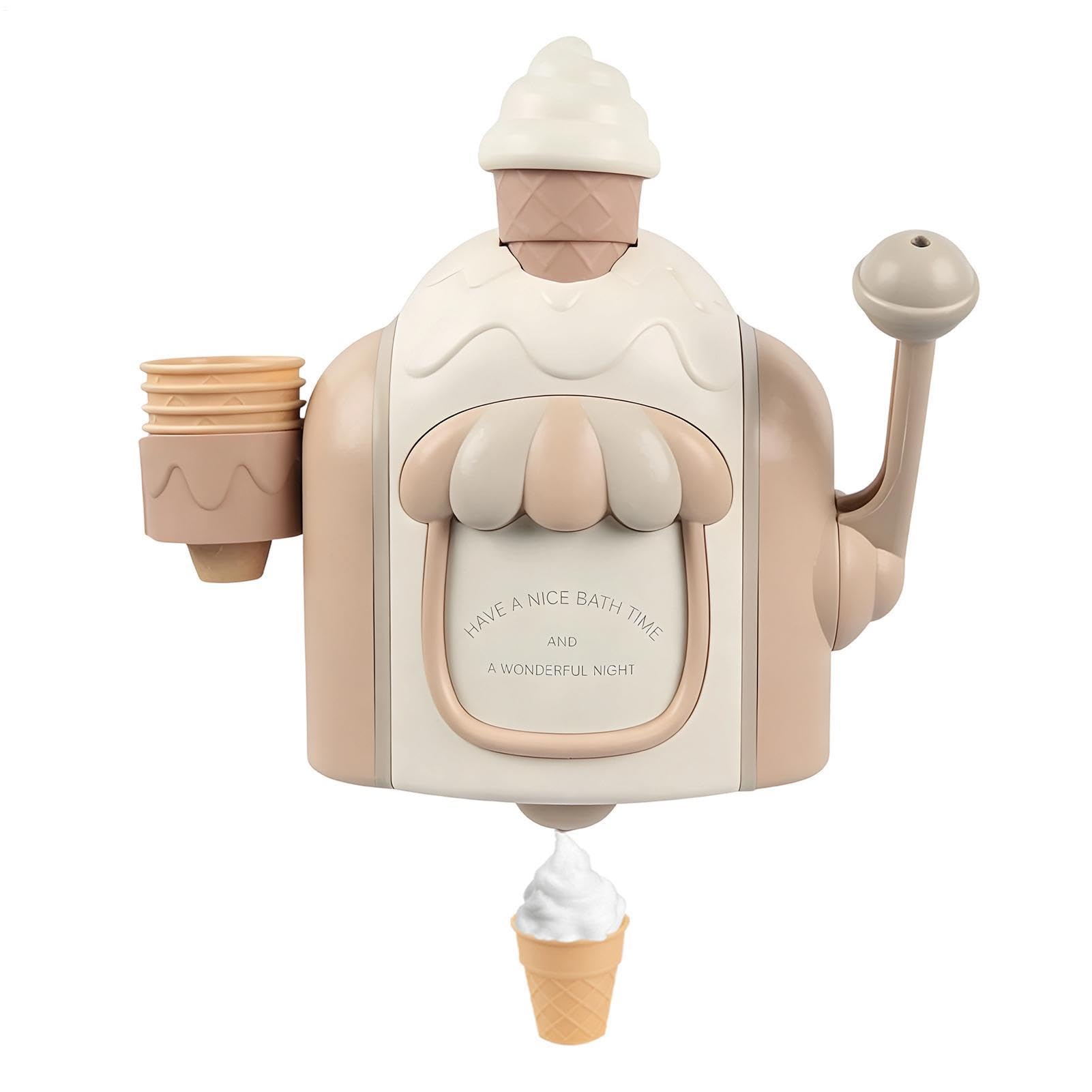 Bath Bubble Ice Cream Maker - Bath Ice Cream Foam Maker, Bubble MakerBathToy, Foam , For 3-6 Years Old Boys Girls Home Bathroom Tub Shower
