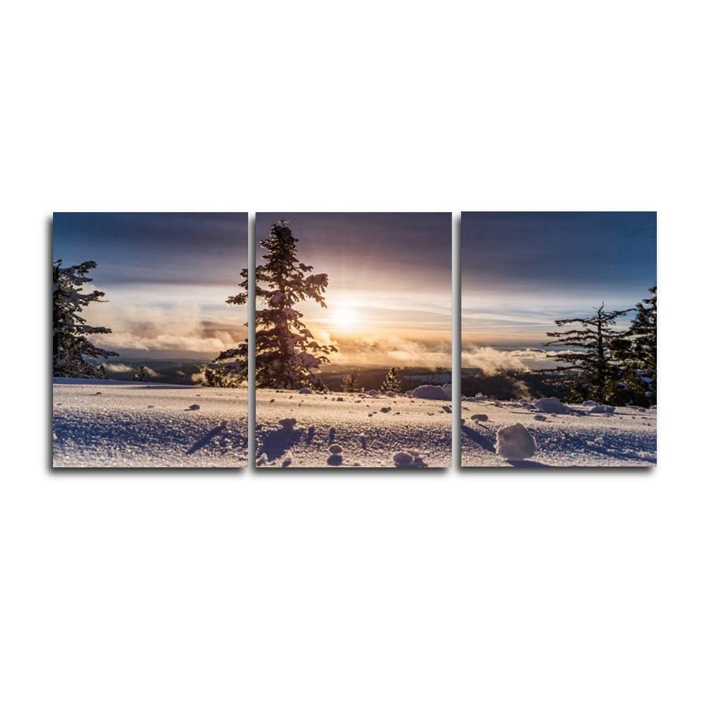 Tableau triptyque mural abstrait Sunrise : affiches et impressions sur toile d'art