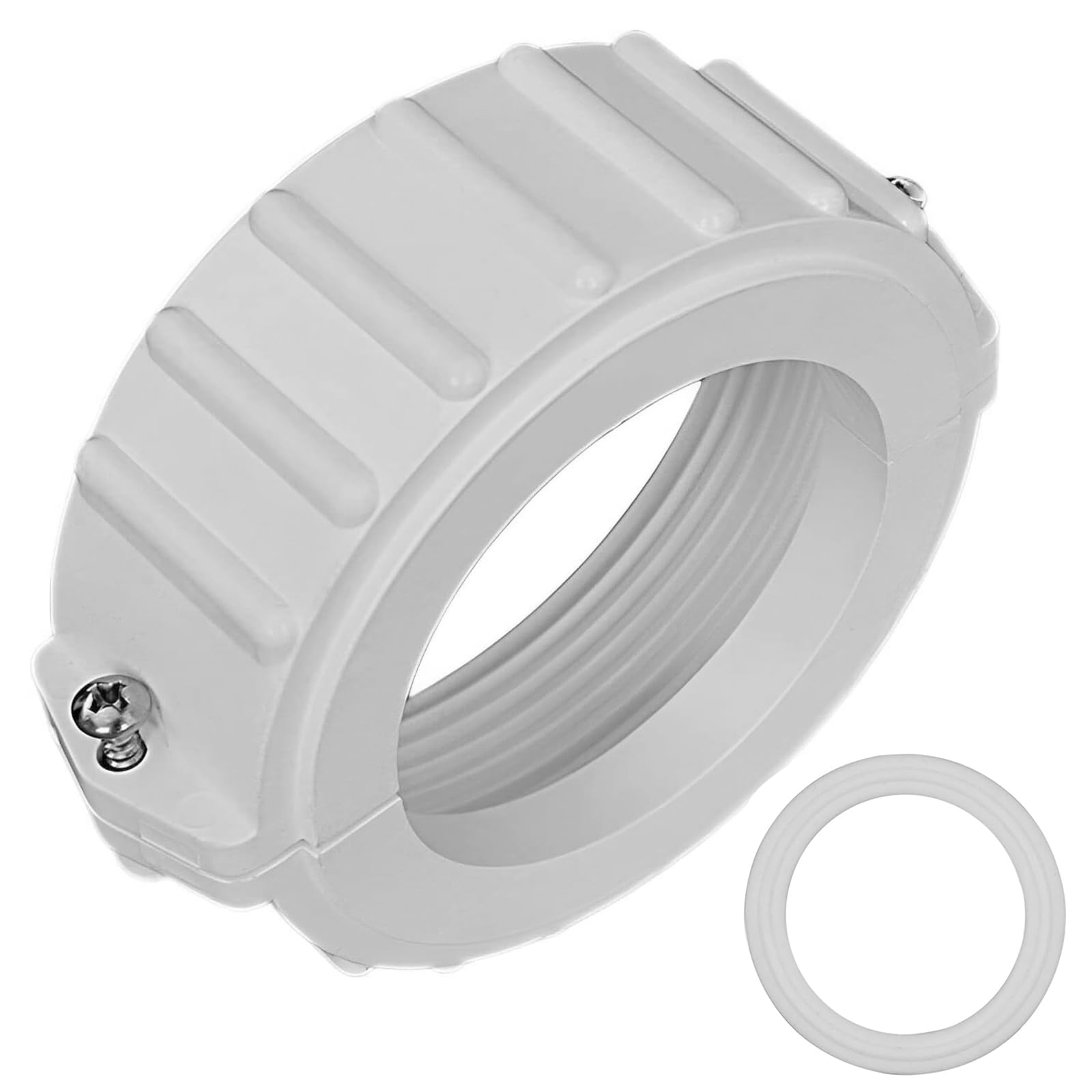 Pool Spa Split Nut Unions with Screw and Heater Gasket/O-Rings - 3 Inch Actual Size for 2 Inch Heater