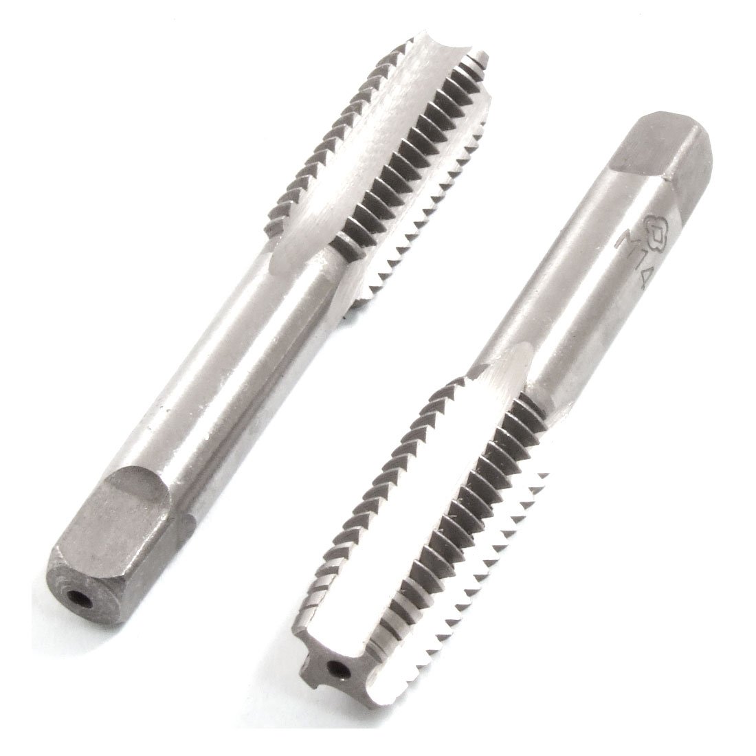 Aexit Pair Round Clamps Shank HSS 14mm Dia Threaded Straight Flutes Toggle Clamps Hand Taps