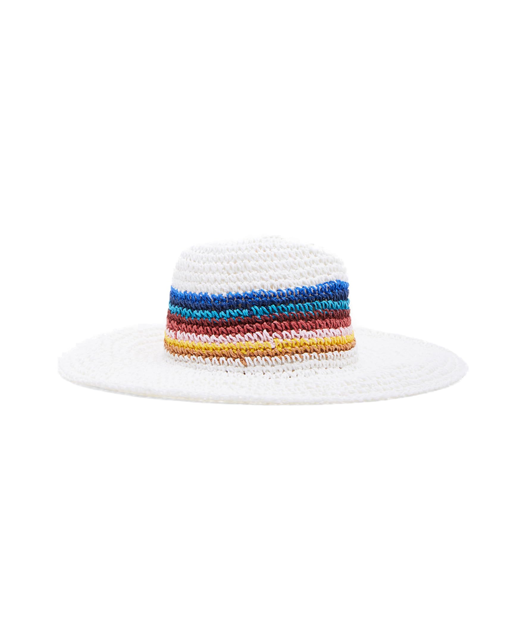 Steve Madden Women's Misha Fedora, White Multi