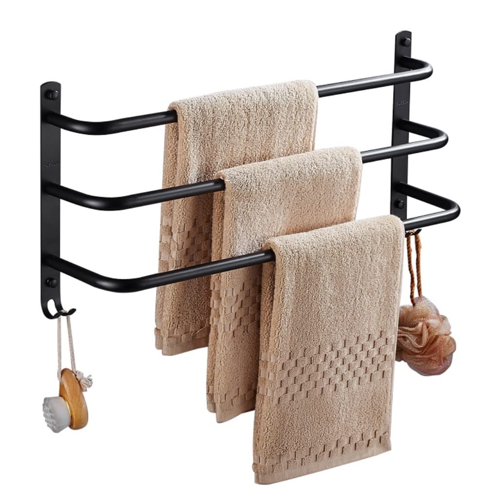 Dkrahrjj 60Cm Bathroom Towel Rack Towel Bar 3 Tier Stainless Steel Towel Rail Towel Bar Bathroom Towel Holder
