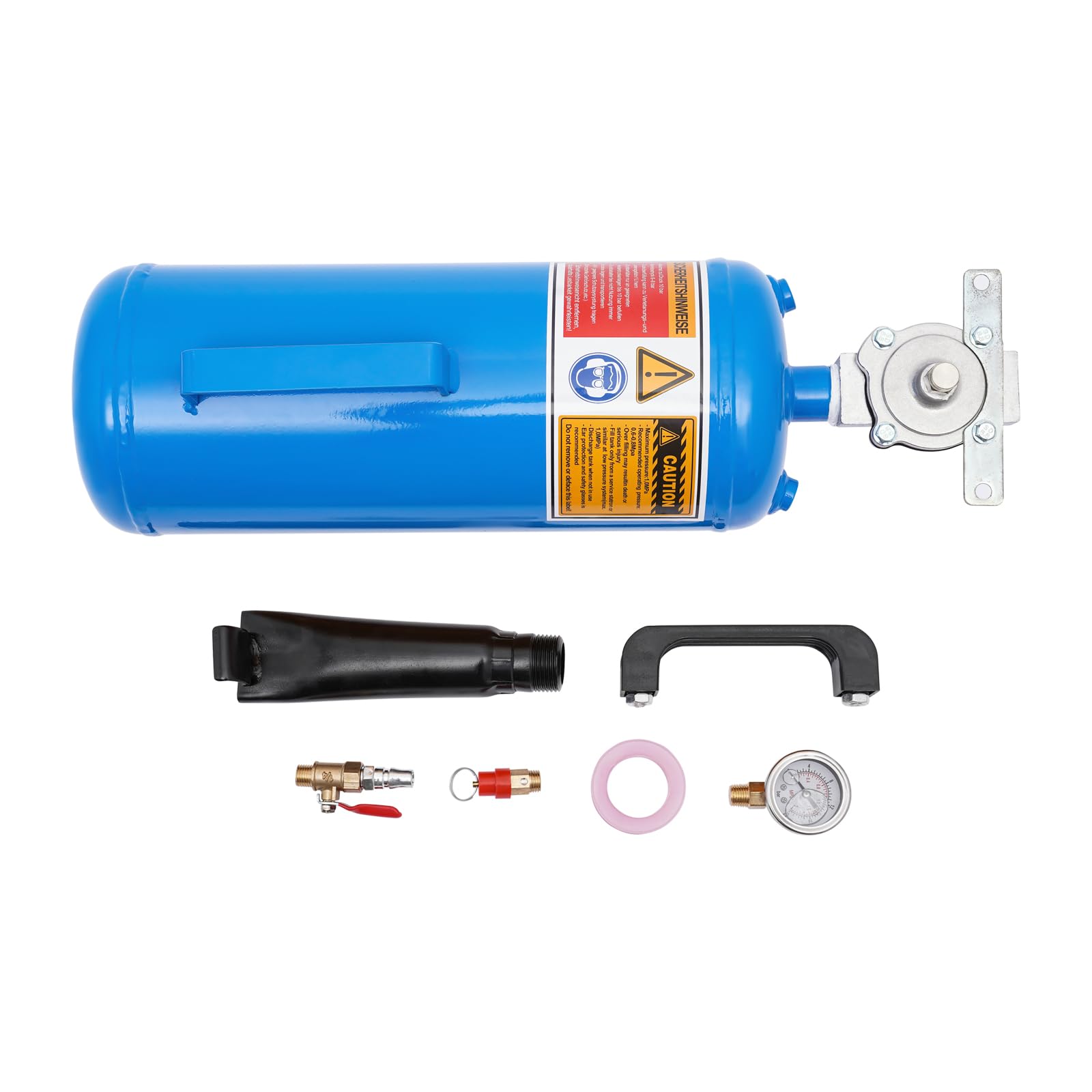 Pistola di gonfiaggio pneumatici ad aria compressa, capacità 8 l, pressione massima 1 MPa (blu)