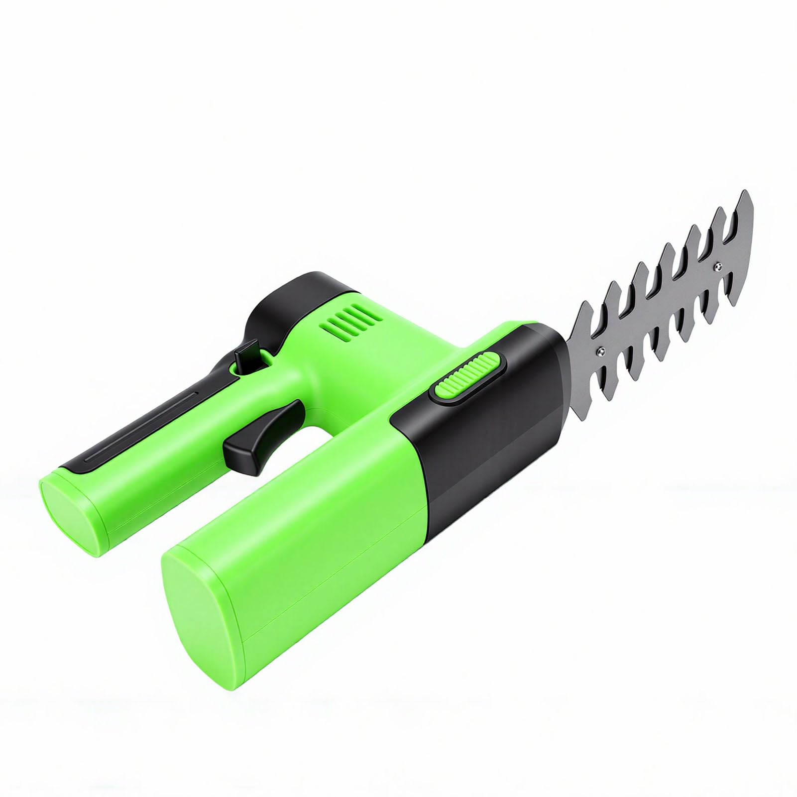 Bewinner Cortadora de Césped y Cortasetos Inalámbrica 2 en 1, Cortadora Eléctrica de Mano de 100 W y 1000 RPM para Arbustos Bordes de Césped, Batería de 1300 MAh, Tiempo de Funcionamiento de 60
