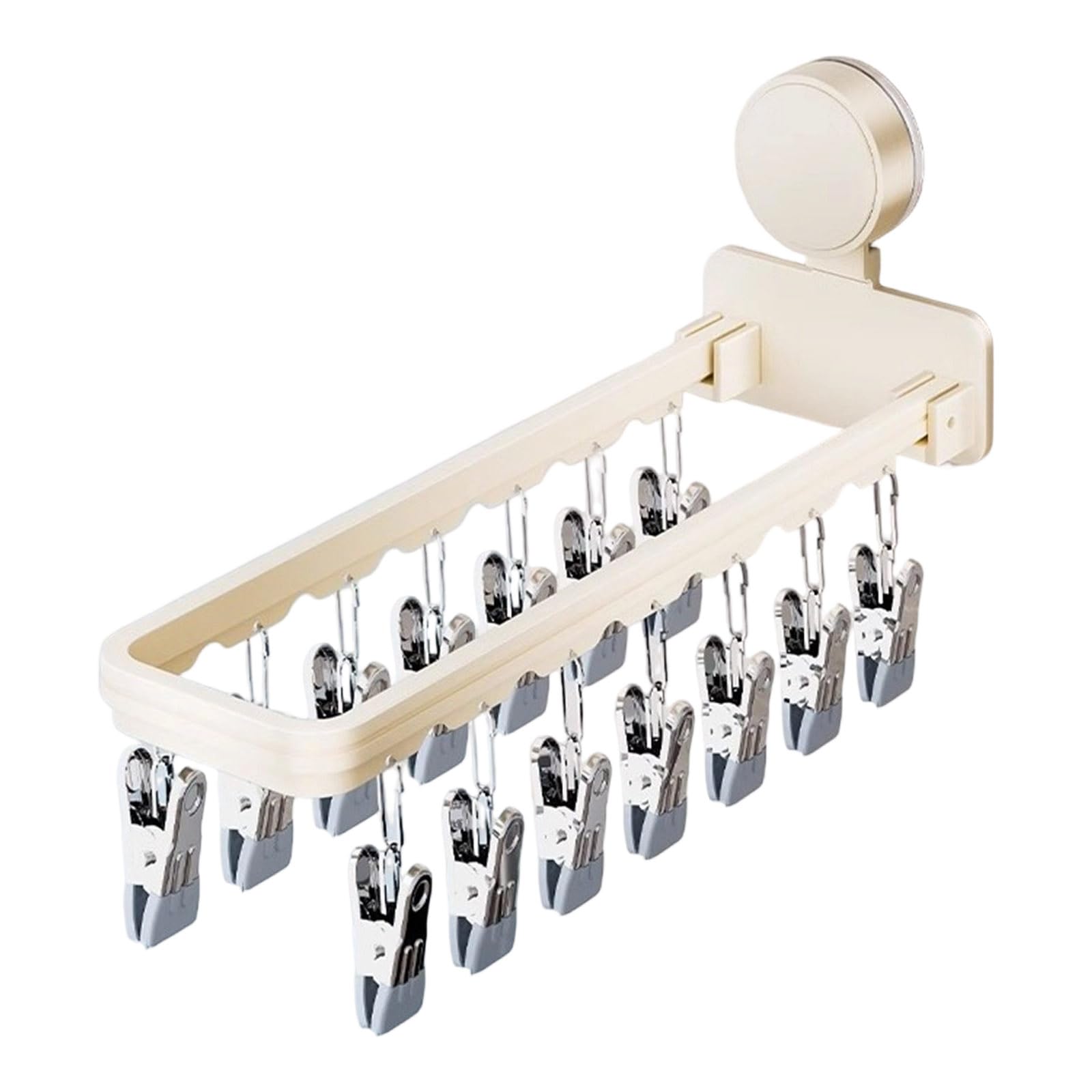 Msioytog Foldable Sock Dryer with Silicone Suction Cups for Small Laundry Items Underwear Drying Rack