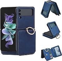 Vista 12 de Asuwish Funda para teléfono Samsung Galaxy Z Flip 4 5G 2022 con anillo para correa cruzada, cordón, soporte para tarjeta de crédito, accesorios