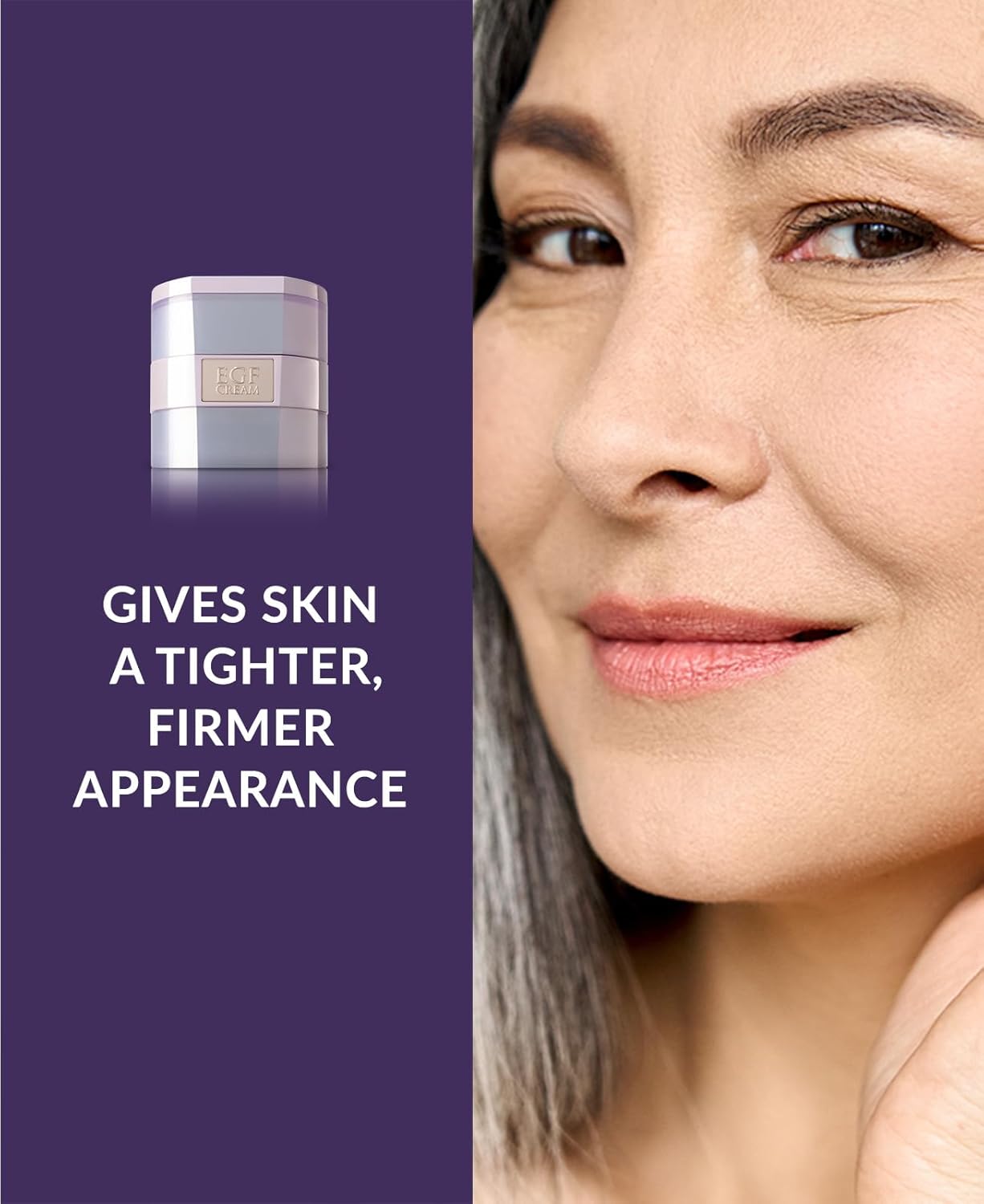 DHC EGF Cream, Hydrating Peptide Moisturizer, Collagen, Skin-Renewing, Firmness and Radiance, Fragrance and Colorant Free, Ideal for All Skin Types, 1.2 oz. Net wt. - Image 6