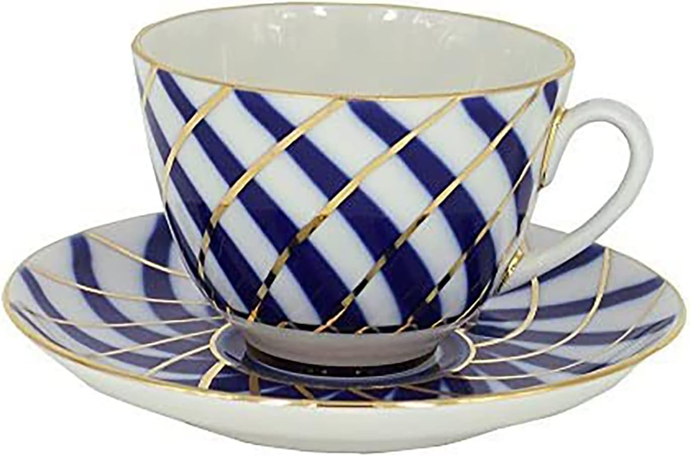 Lomonosov Porcelain Tea Set 2pc Cup and Saucer Todes 7.8 oz/230 ml