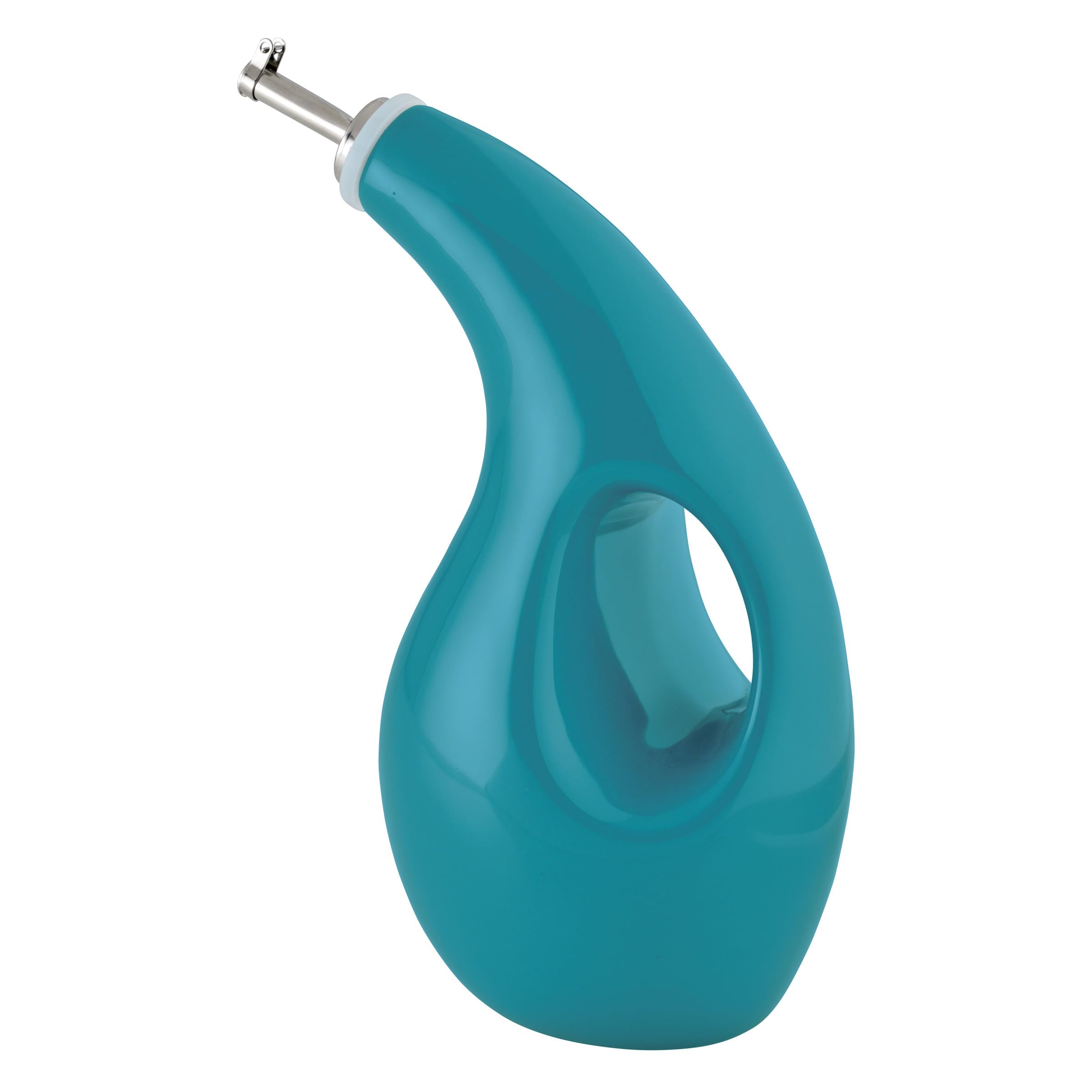 Rachael Ray Ceramics AOVE Botella dispensadora de aceite y vinagre, 24 onzas, turquesa