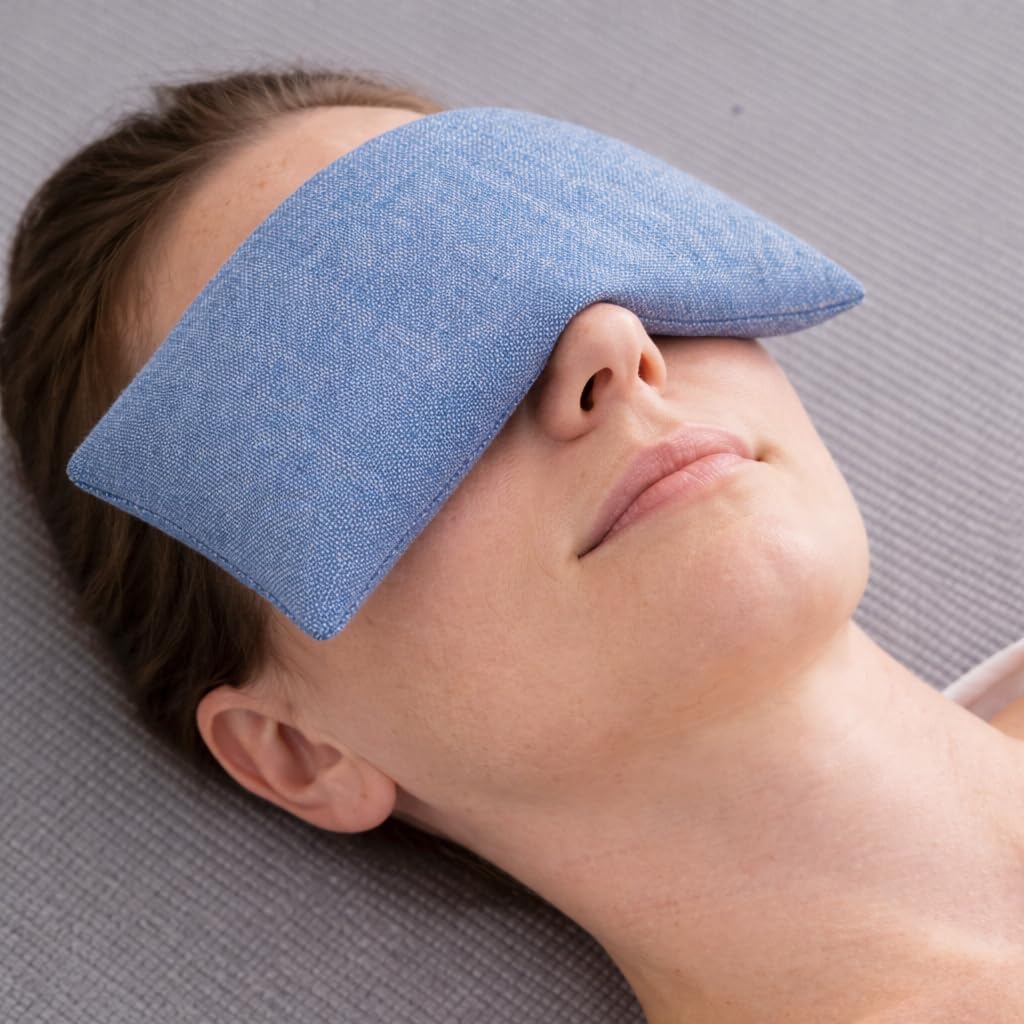 Niebo poduszka pod oczy – poduszka pod oczy z naturalną lawendą i ryżem, naturalna bawełna, joga, medytacja, relaks i odpoczynek
