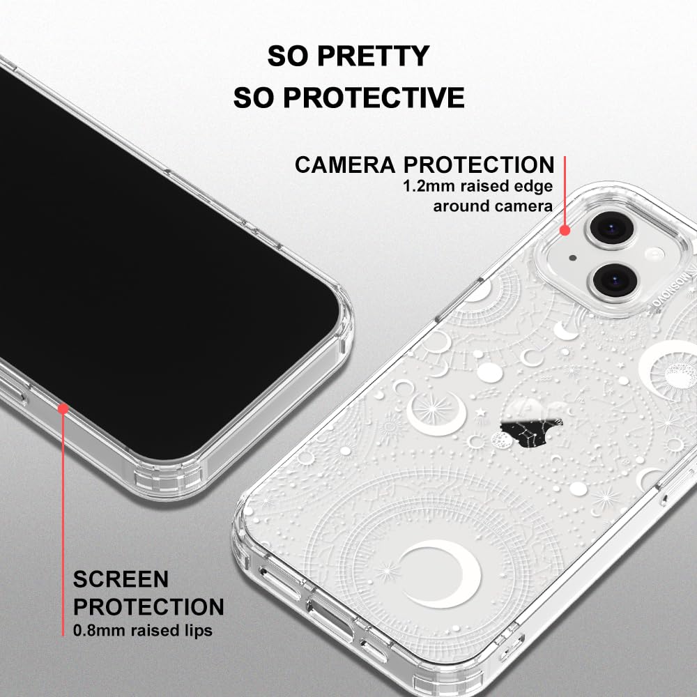 MOSNOVO Coque pour iPhone 13 / iPhone 14, [Protection de Qualité Militaire 2m] [Technologie Anti-Décollage] Coque Transparente Antichoc en TPU avec Design - Constellation - 5
