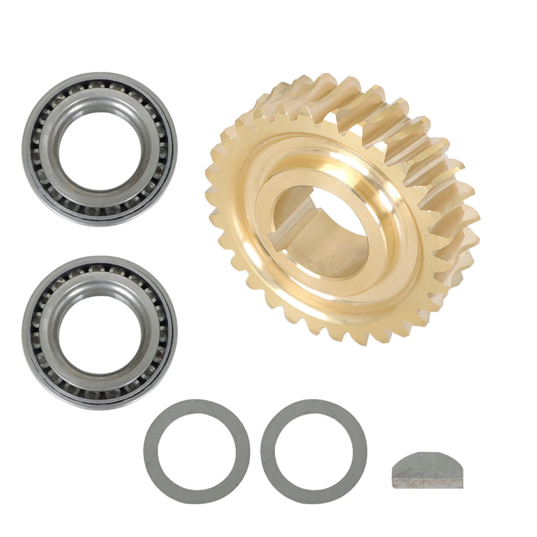 munirater Tine Shaft Gear Rodamientos Races Spacers Key Worm Gear Kit Reemplazo para MTD Troy Bilt Horse Tiller GW-11527 GW-1064 1064