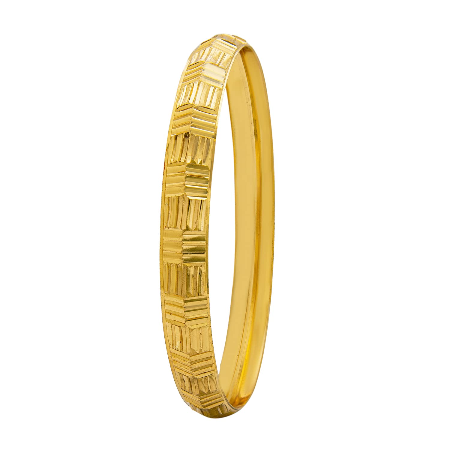 bodhaTraditional IndianAmritsari Gold Plated Punjabi Sikh Kada for Men (SJ_3467_2.8), 2.8, no gemstone