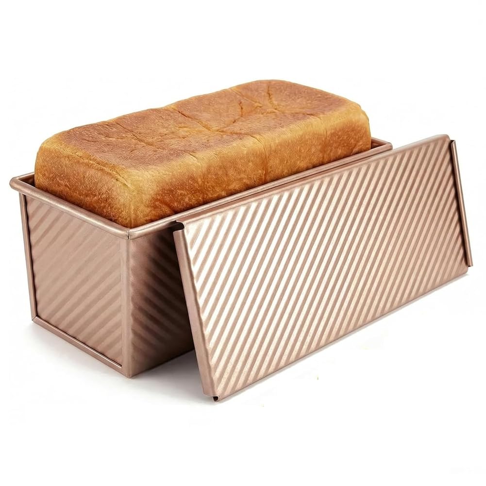 Hndhbfgrt Loaf Pan 13x4 Inch,Nonstick Pullman Style Bread Pan with Lid for Homemade Sourdough Bread Sandwich