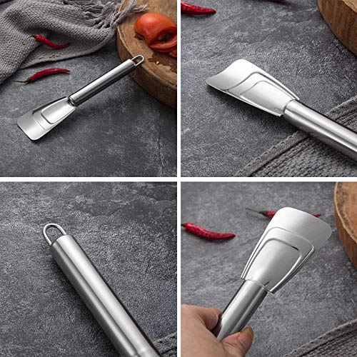 Pá de gelo de aço inoxidável WinnerEco, pacote com 4 colheres de gelo para cubos de gelo, colheres d