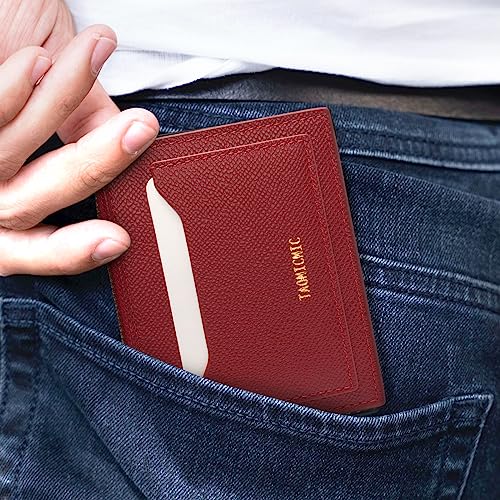 Image of Minimalist Small Leather Card Holder Pocket Wallet Womens Coin Purse Handbag (Z-Brown), Z-Brown, s