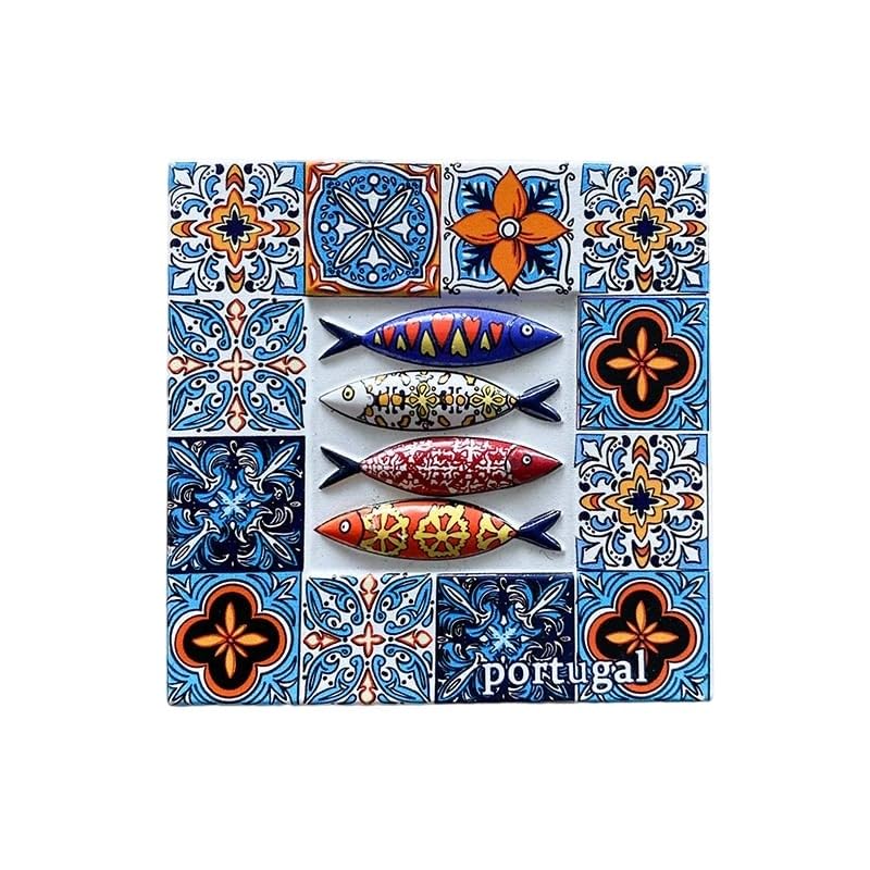 Imán Decorativo de Resina para Refrigerador con Diseño de Pez