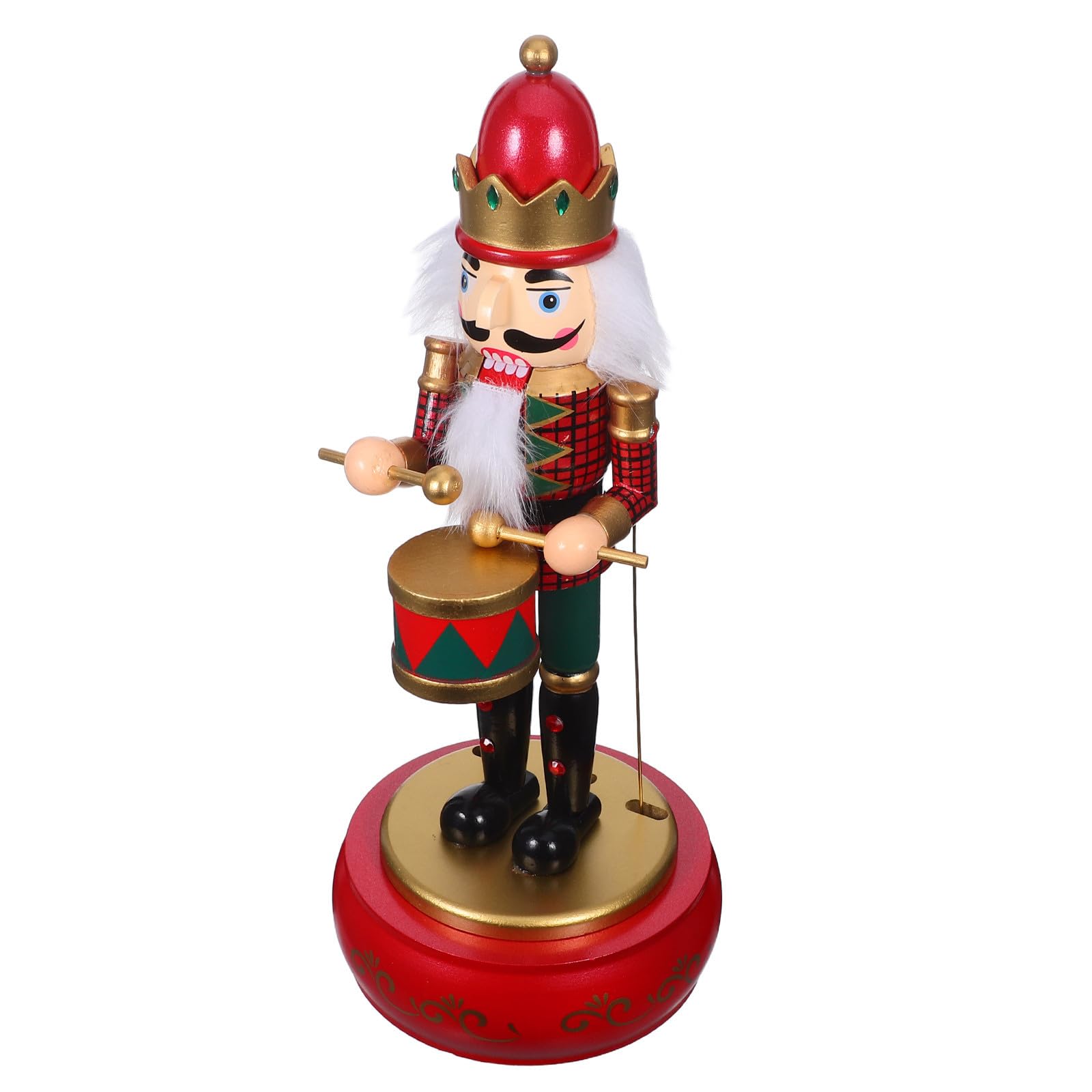 Toddmomy Madera Caja de Música con Base Redonda Roja Cascanueces