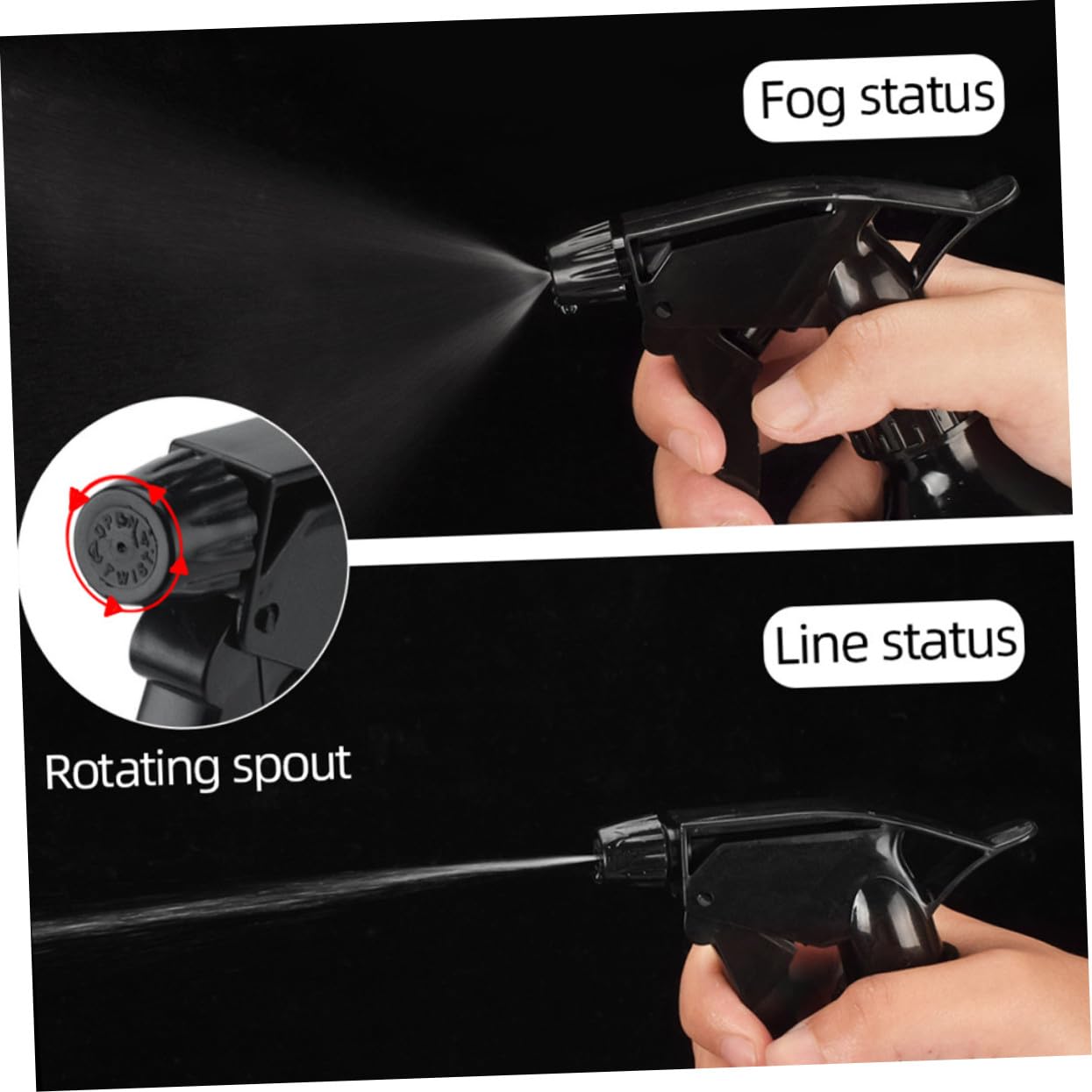 Mipcase 5 pezzi Spray in Alluminio Nero Ricaricabili per Nebulizzatore Diffusore Uniforme per Profumi Acqua e Cosmetici Ugello Rotante Facile da Usare