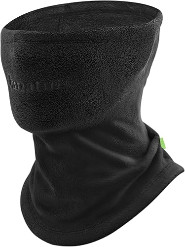 QUNATURE Polaina de invierno para el cuello, polaina de forro polar resistente al viento, bufanda para clima frío, media pasamontañas, polaina para