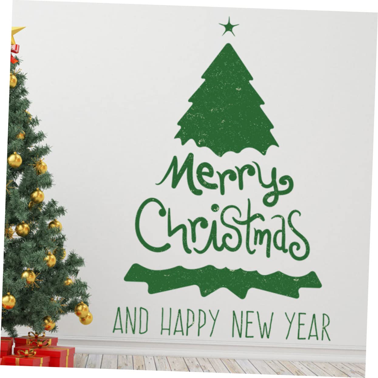 Amosfun 5 Juegos Vinilo Decorativo Árbol De Navidad Ventana Fiesta De Navidad Adornos Navideños Para El Dormitorio Calcomanías Decoración Navideña Green De Polivinilo 2 Hojas * 5