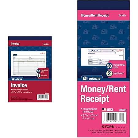 Amazon.com : Adams Invoice Book, 2-Part, Carbonless, 5-9/16 x 8-7/16 ...