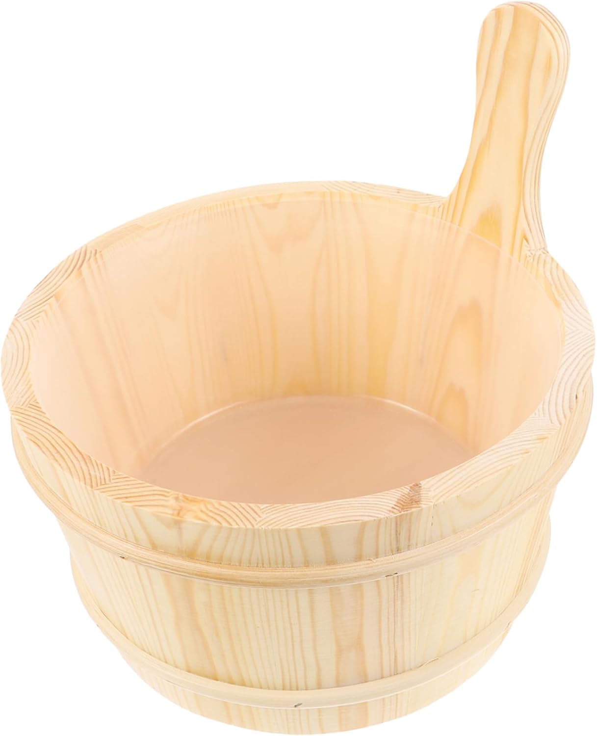 Wooden Bucket for Sauna Bath Spa and Shower Temperature Resistant Wooden Tub for Relaxation and Wellness Use