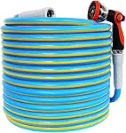 HQMPC Hose Garden Hose 5/8 in. x 30 ft., Water Hose Heavy Duty Durable Material Water Hose with Solid Fittings (Blue) …