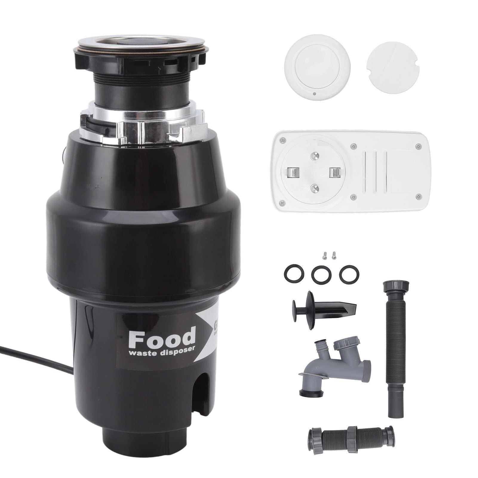 Trituradora trituradora de basura para eliminación de residuos de alimentos de cocina, de molienda de acero inoxidable, 220 V, para uso en alcantarillado de fregadero doméstico