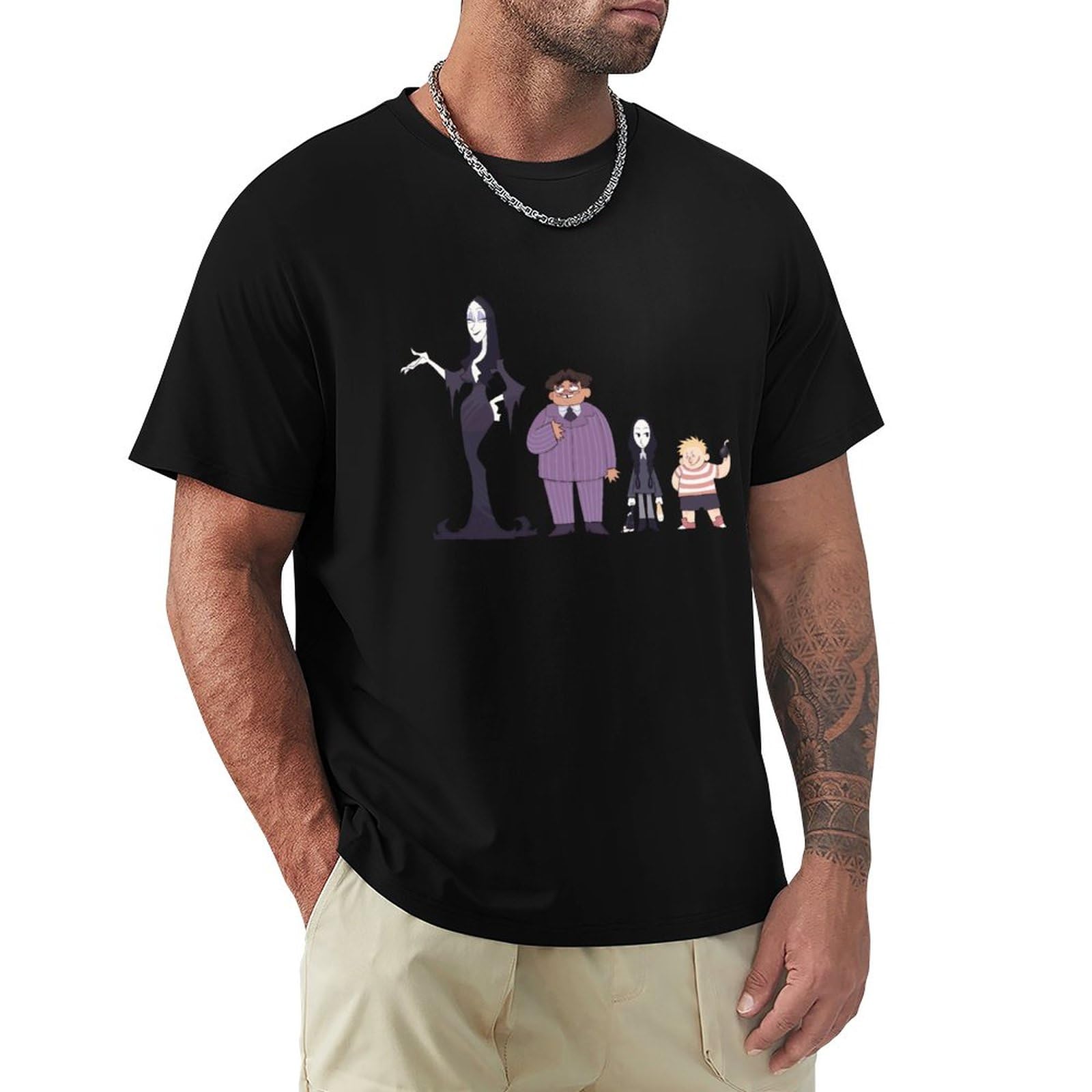Amazon.co.jp: アダムス・ファミリー Tシャツ メンズ 半袖 ショート 