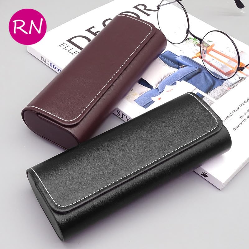 Image of WINBOB Protective Eyeglasses Cases for Unisex Hard Shell Frames (Brown)