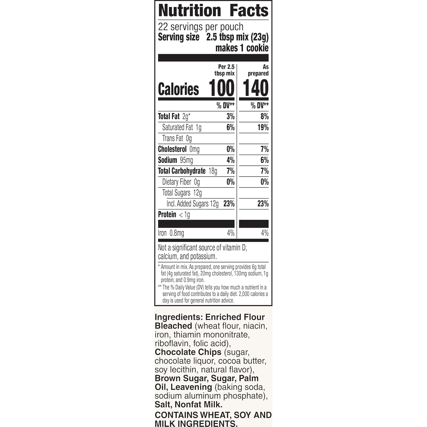 Betty Crocker Chocolate Chip Cookie Mix , 1er Pack (1 x 496 g)