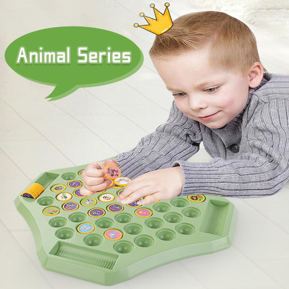 CTALBFF 1 Set Animal Flip Chess Memory Game, Easy Matching Chess Board Game - Image 4