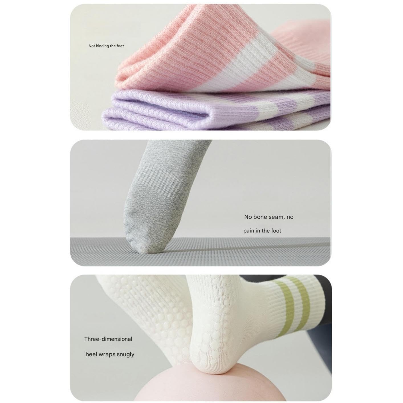 Socken Herren 2 Paare Antiskid -Yoga -socken, Grip Nicht Langen Für Pilates, Barre, Kriegsmittel, Kunstfitness, Tanz Frauen-gelb
