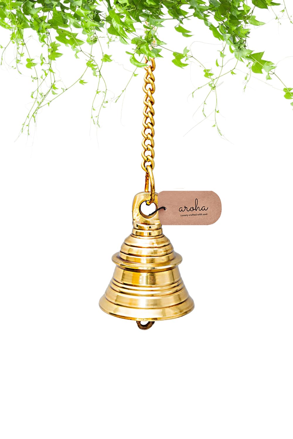 Aroha Pooja Bell - Antique Brass & Bells -7
