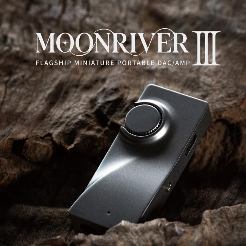 Moondrop MOONRIVER 3 Amplificatore per cuffie 32 bit/384 kHz decodifica PCM con cavo di tipo C staccabile connettori di uscita da 3,5 mm+4,4 mm