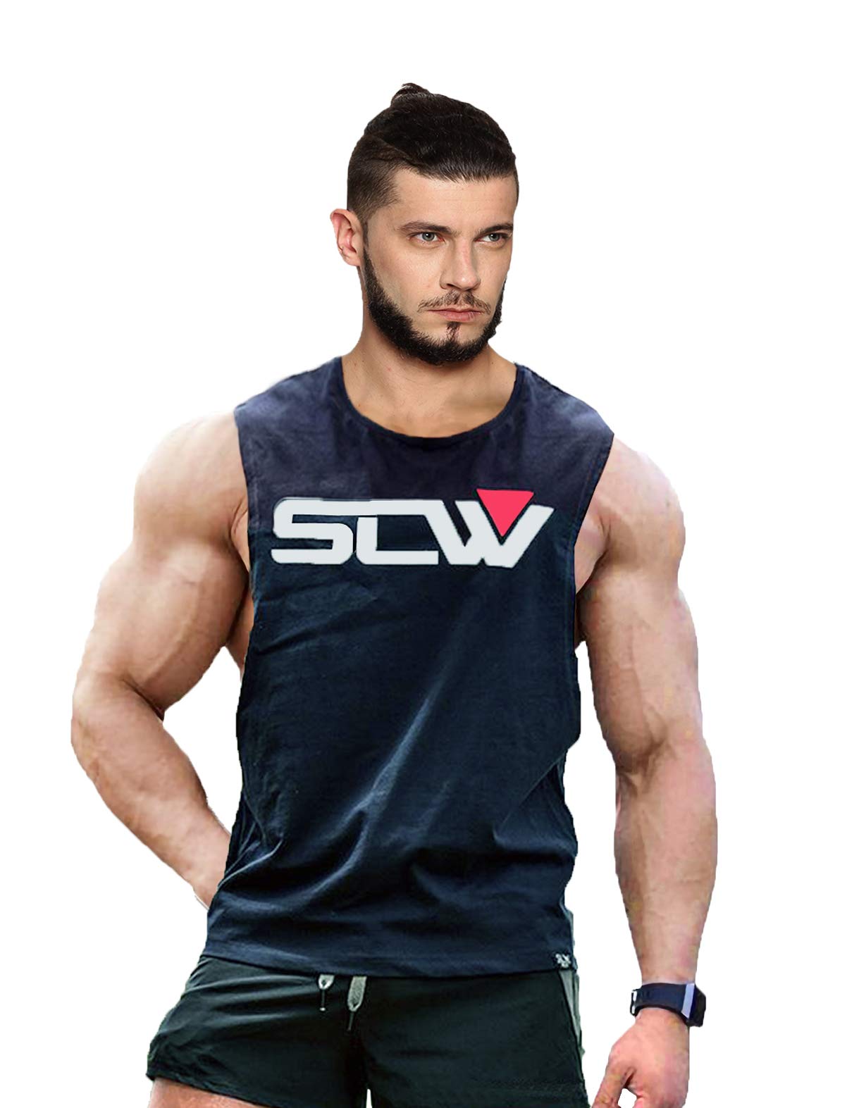 JUARI BE A GENTLEMAN Men's Cotton Regular Fit, Sleeveless, Stringer Y Back Tank Tops Look