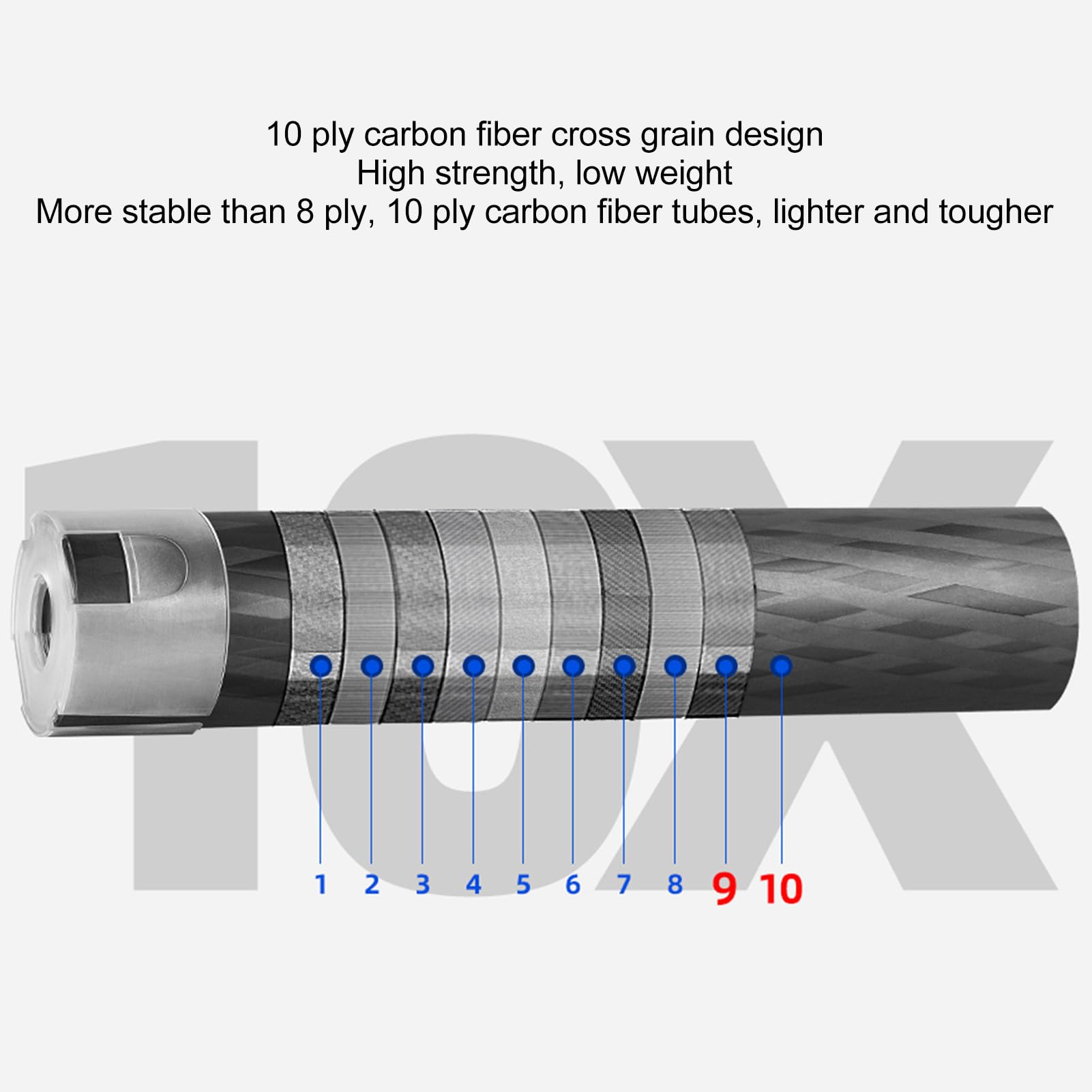 Monopod de cámara de fibra de carbono, monopod telescópico con base antideslizante y correa para la muñeca, monopod portátil de 6 secciones para fotografía con cámaras DSLR y