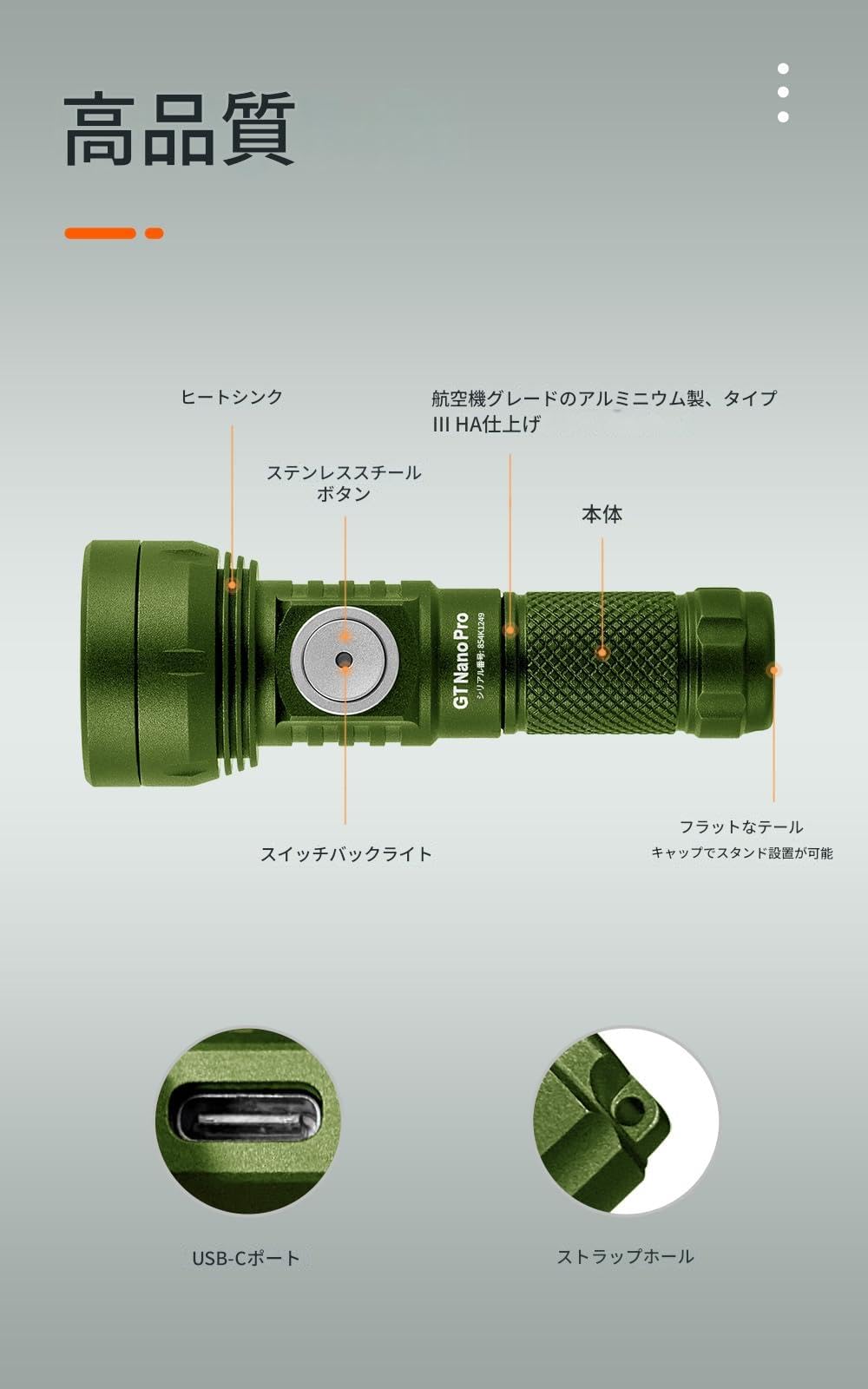 Amazon.co.jp: LUMINTOP ミニ懐中電灯 1600ルーメン 超高輝度 EDCキー