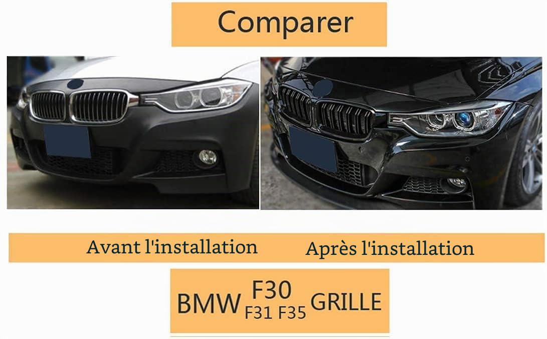 F30 F31 Grille De Calandre Grilles avant pour BMW 3 Série F30 F31 Grille Calandre Noir Brillant 2012-2019