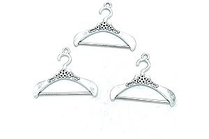 20 Tibetan Silver Coat Hanger Charms Bulk for Jewelry Making