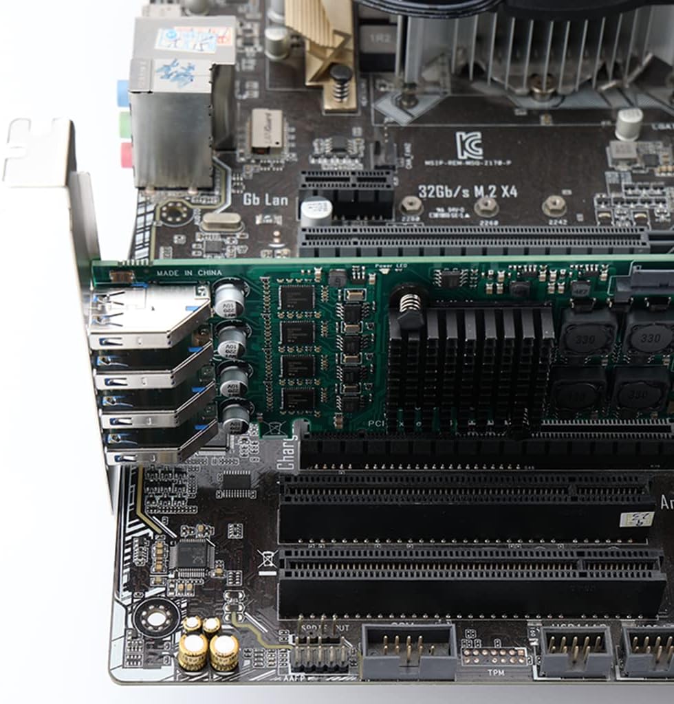 PCI-e to USB 8-Port Expansion Card for Express USB Add in Card Internal USB3.0 Converter Supports Industrial