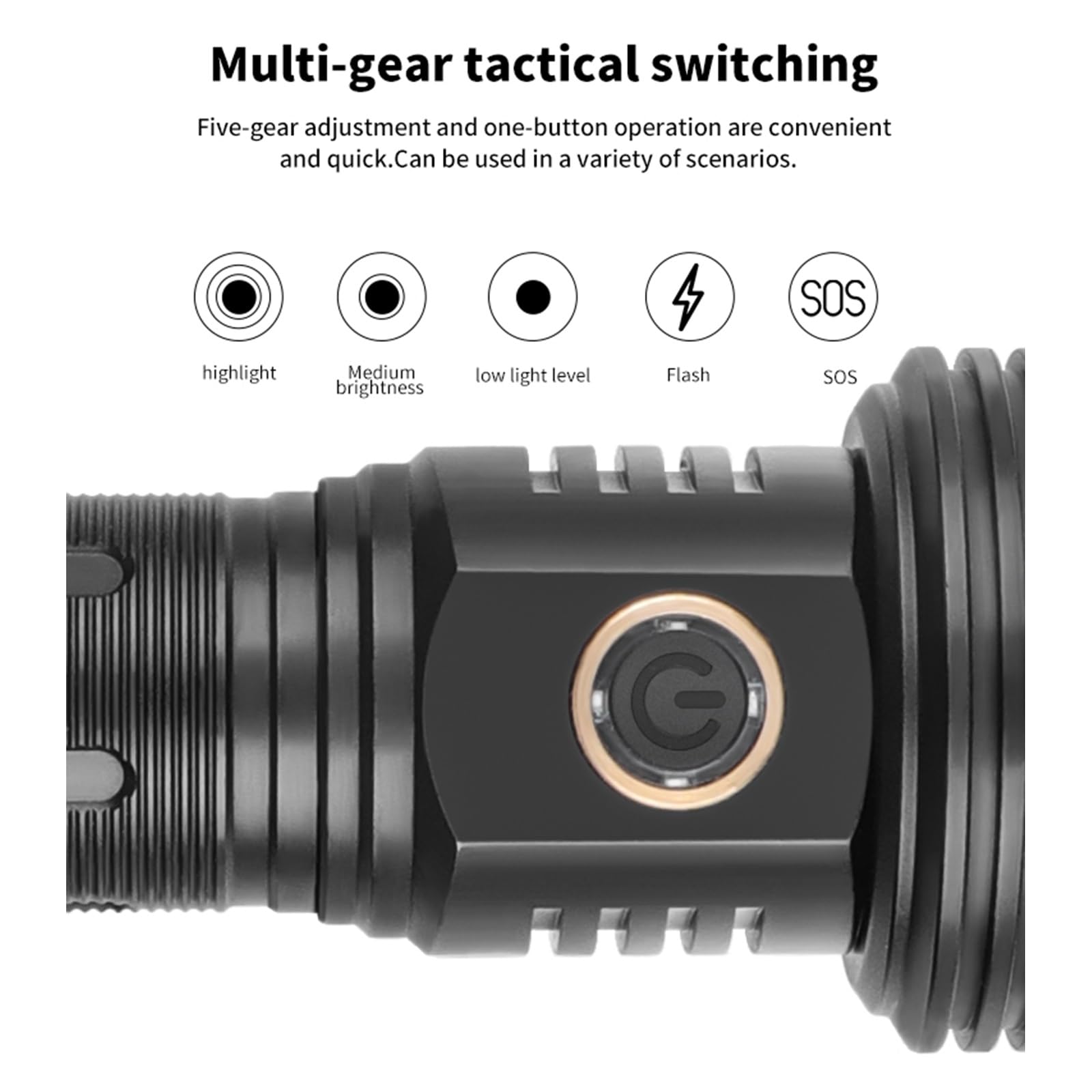Torcia led ricaricabil,mini torcia led ricaricabile,torcia led ricaricabile potente, 1200 Lumens, Telescopic Zoom, Rechargeable, Waterproof, Ideal for Camping, Emergencies and Home Use ( Size : 2*2665