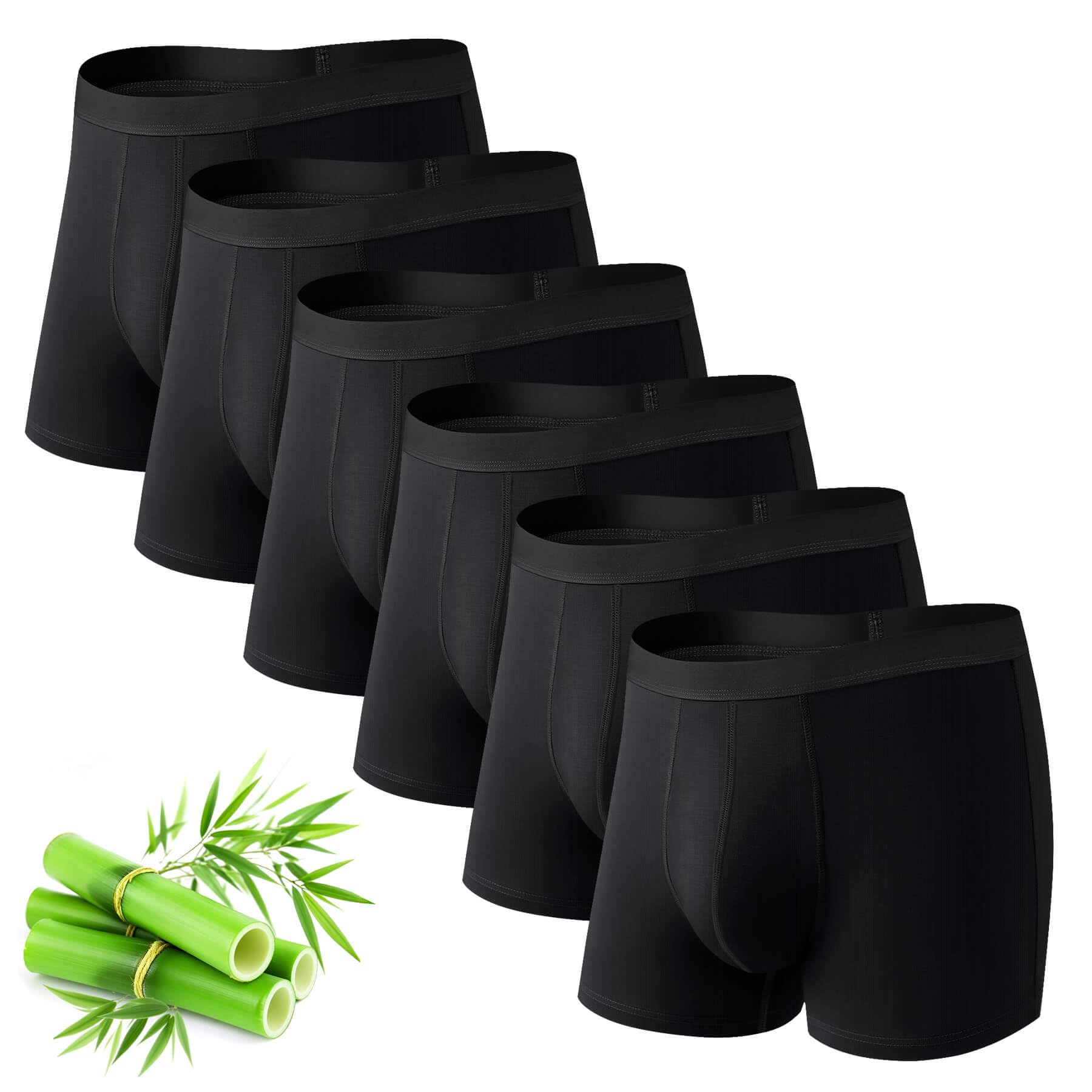 FALARY Bambus Boxershorts Herren 6/12er Pack Unterhosen Männer | 92% Viskose aus Bambus, weich und hautfreundlich, atmungsaktiv, feuchtigkeitsregulierend, kein Hochrollen, etikettlos