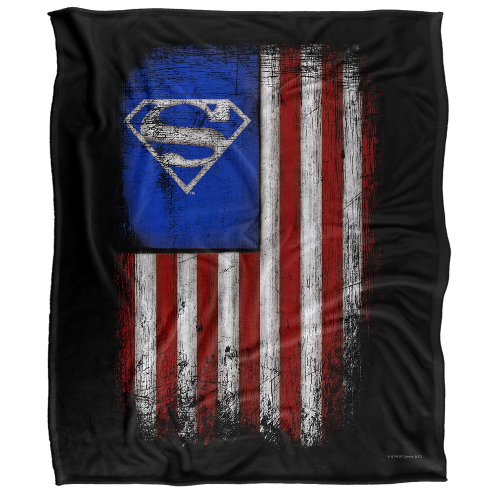 Superman Old Glory Shield Plaid haut de gamme ultra doux au toucher soyeux