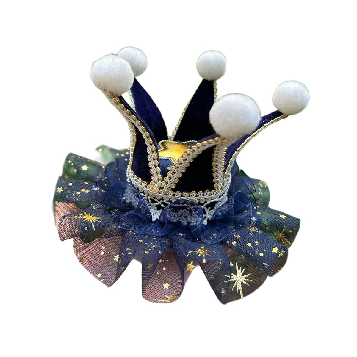 BPURB Women Circus Clown Hat Men Jester Mini Top Hat Lolita Headband Halloween Cosplay Costume for Carnival Christmas Party