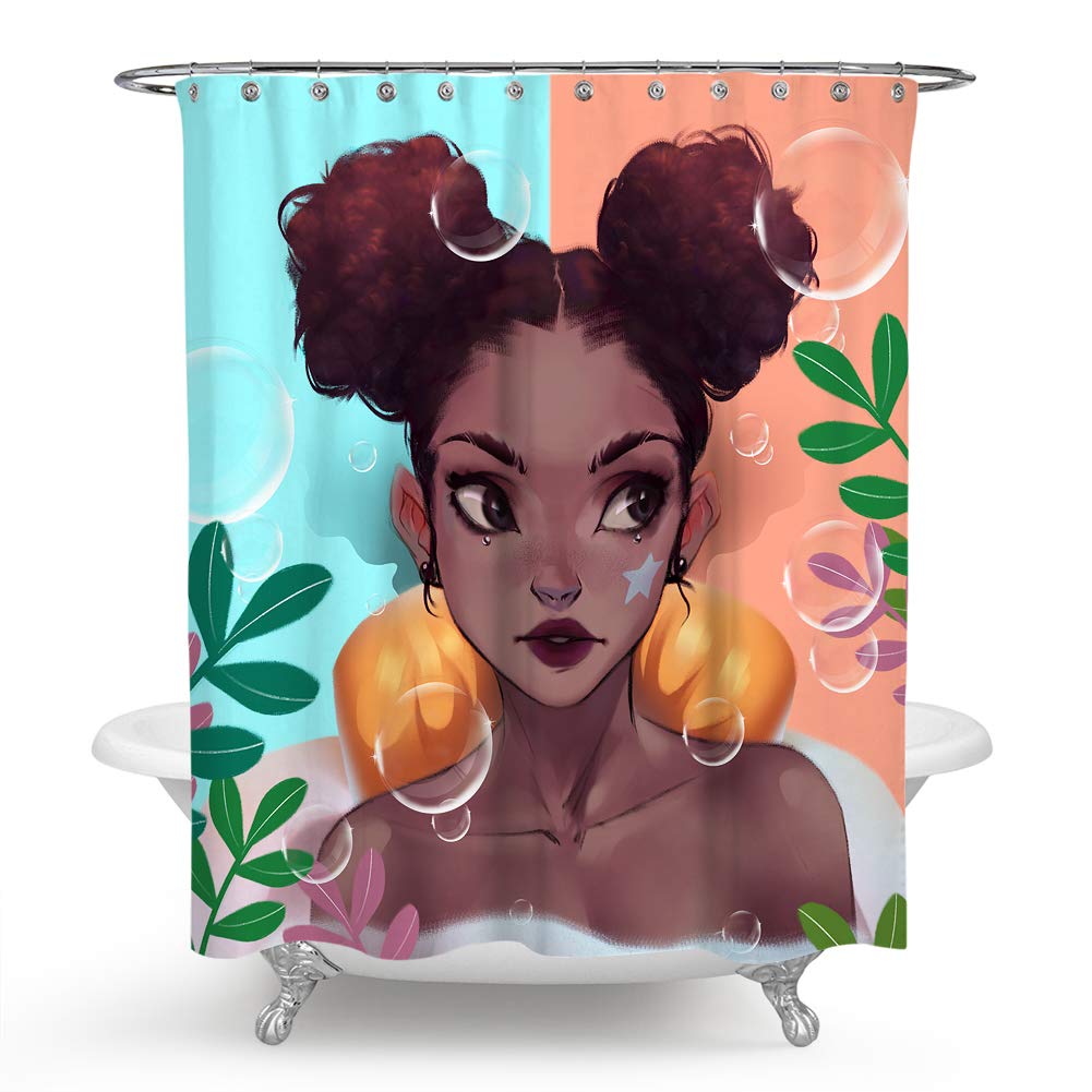 Buy QCWN Afro African Black Sexy Lady Shower Curtain,Sexy Black African