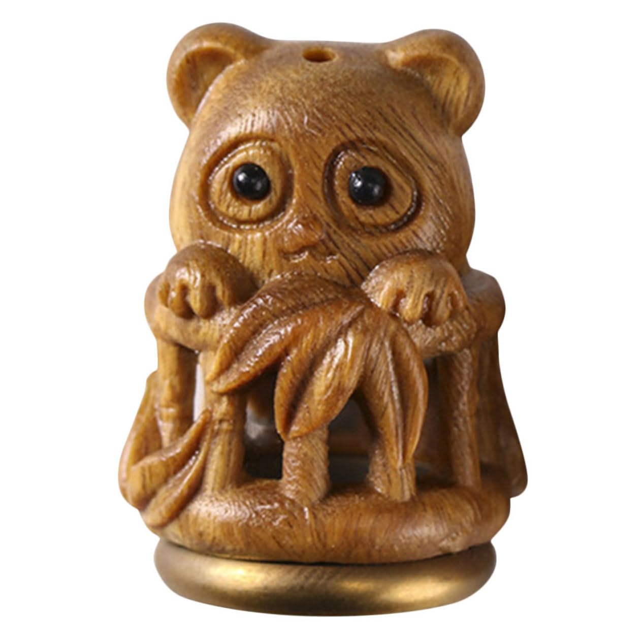 GRIRIW Animal Pendant Car Key Panda Stuff Keychain Wood Carved Decoration Aroma Supply