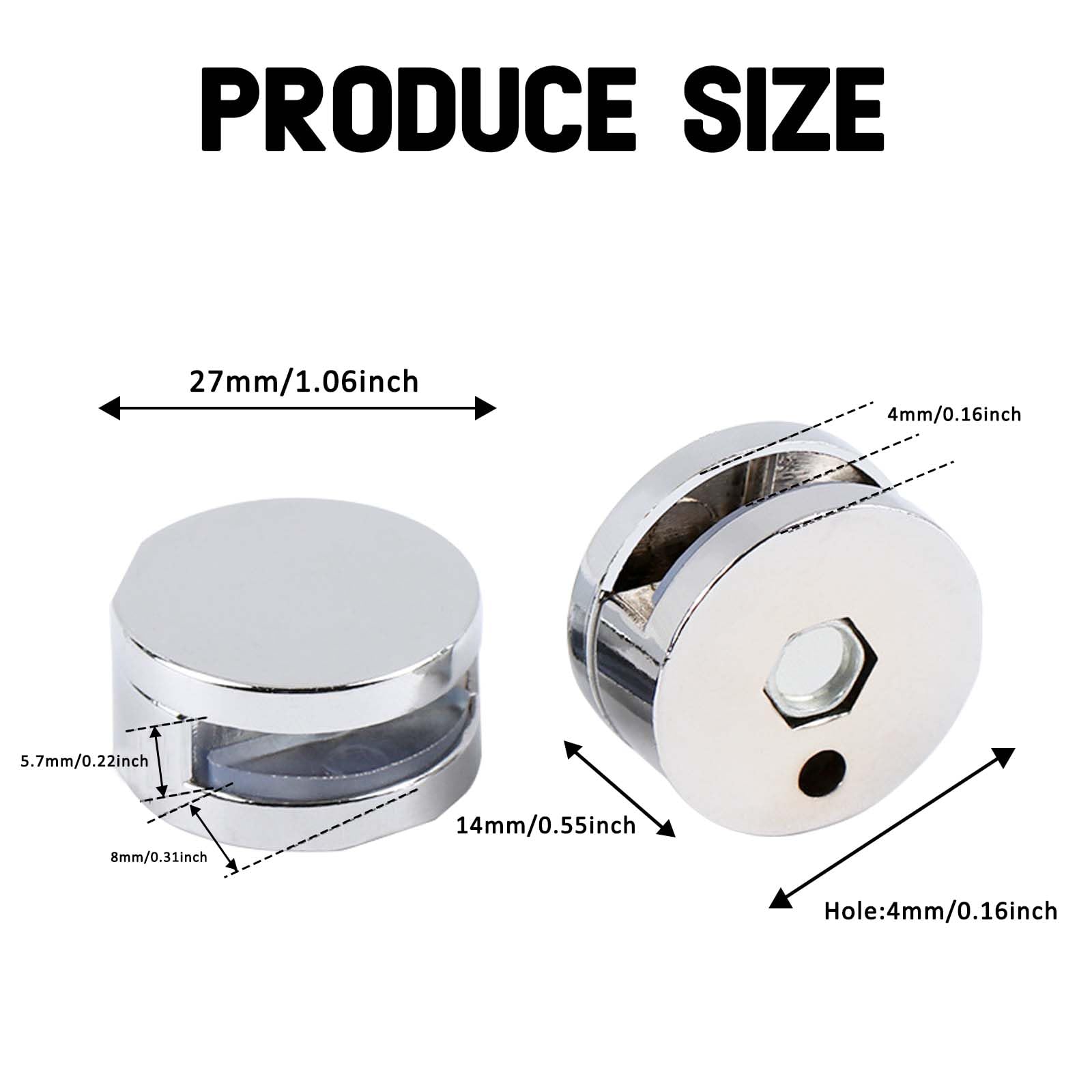 Mirror Holders for Wall Mounting Made of Zinc Alloy Mirror Holder, Mirror Holder Wall - Image 2